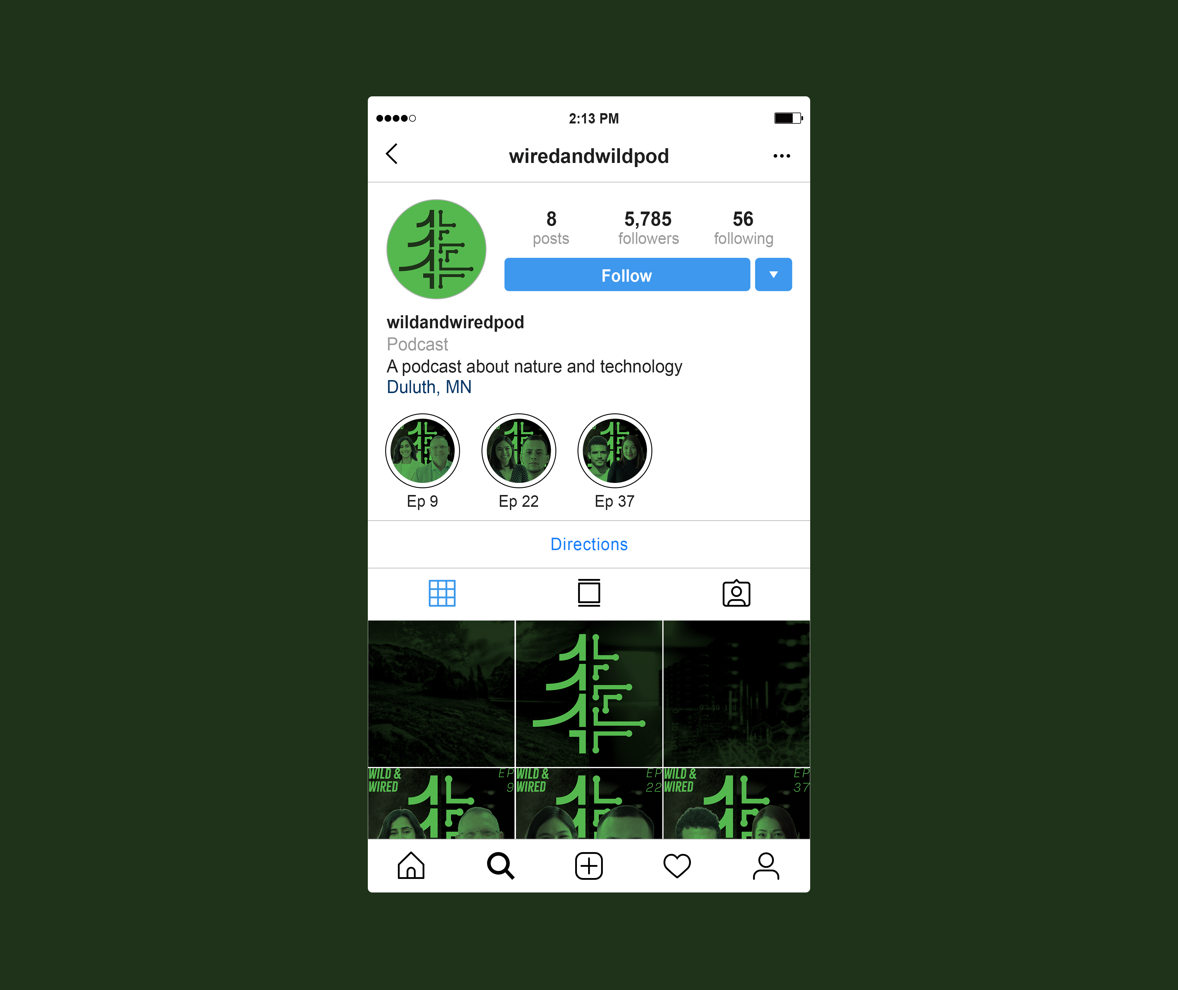 Instagram Profile Page Mockup
